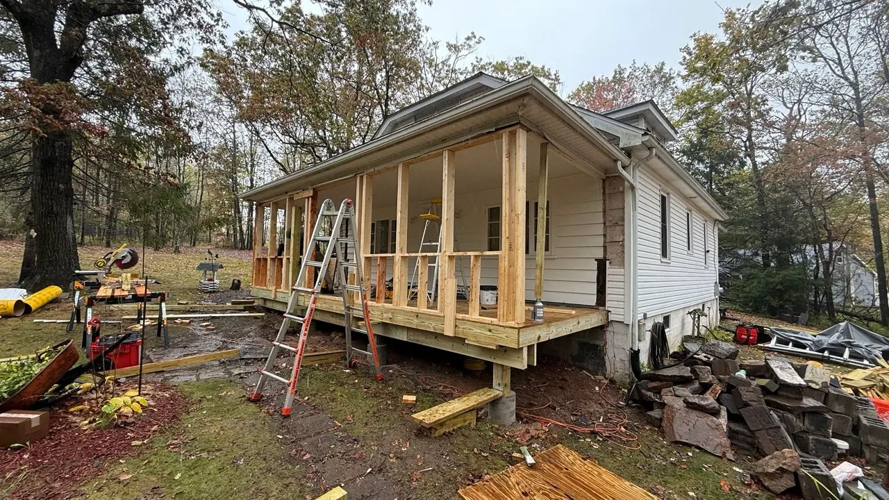 Porch roof and post install