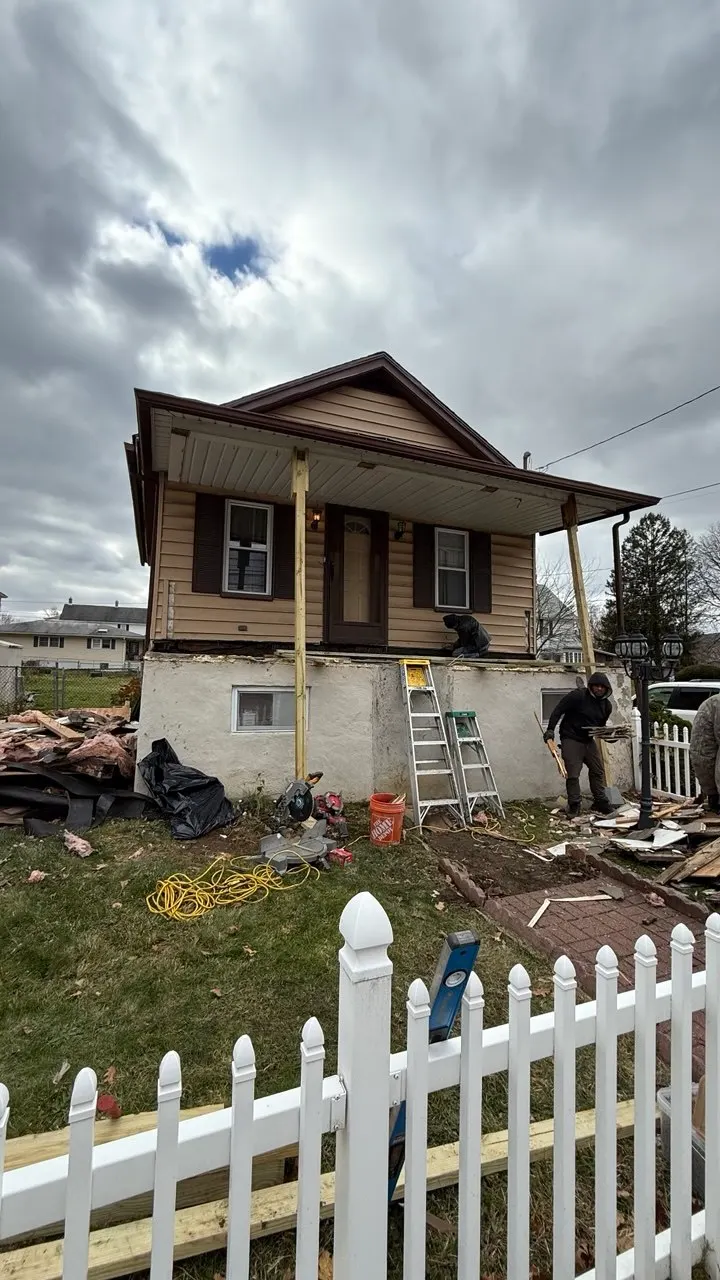 Covered porch decking progress