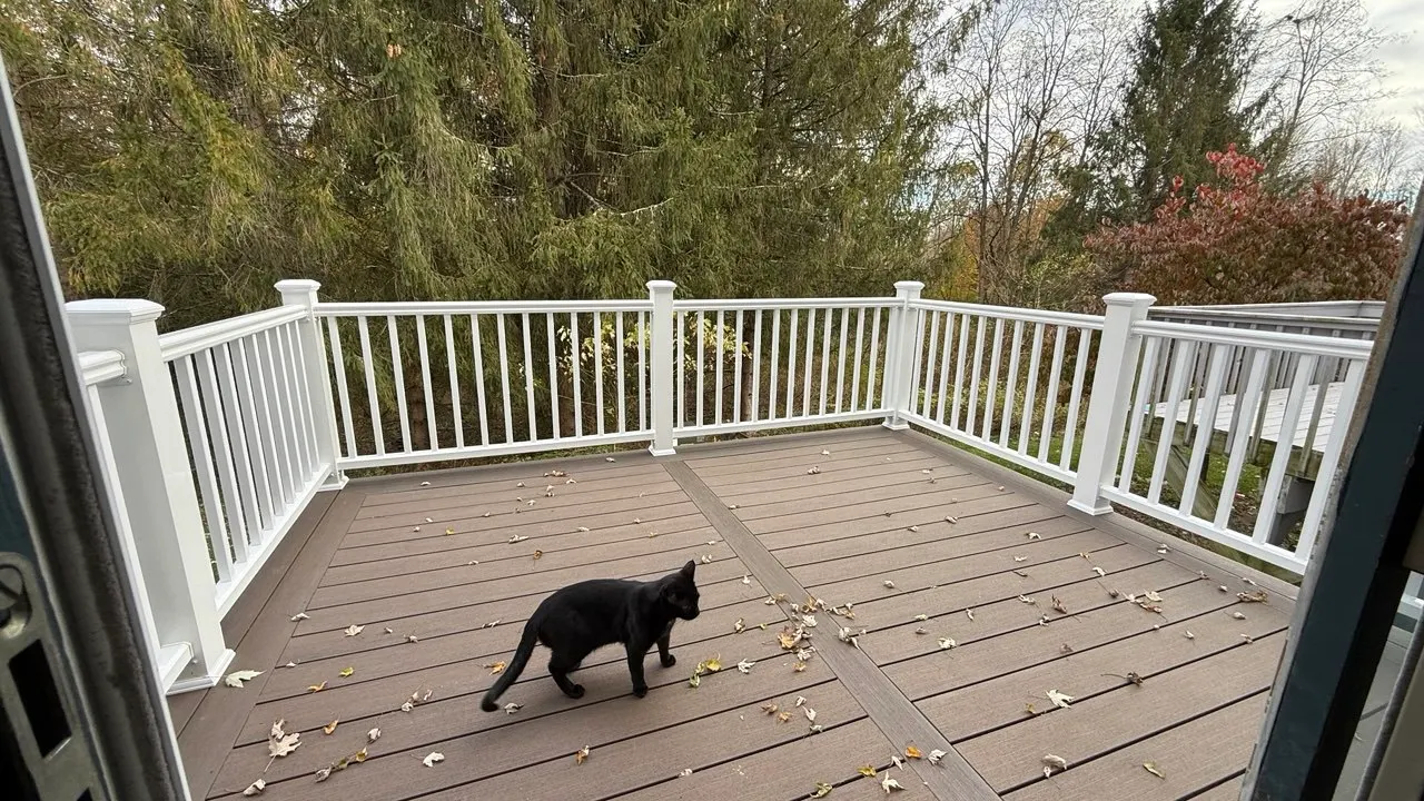Multi-level outdoor deck structure