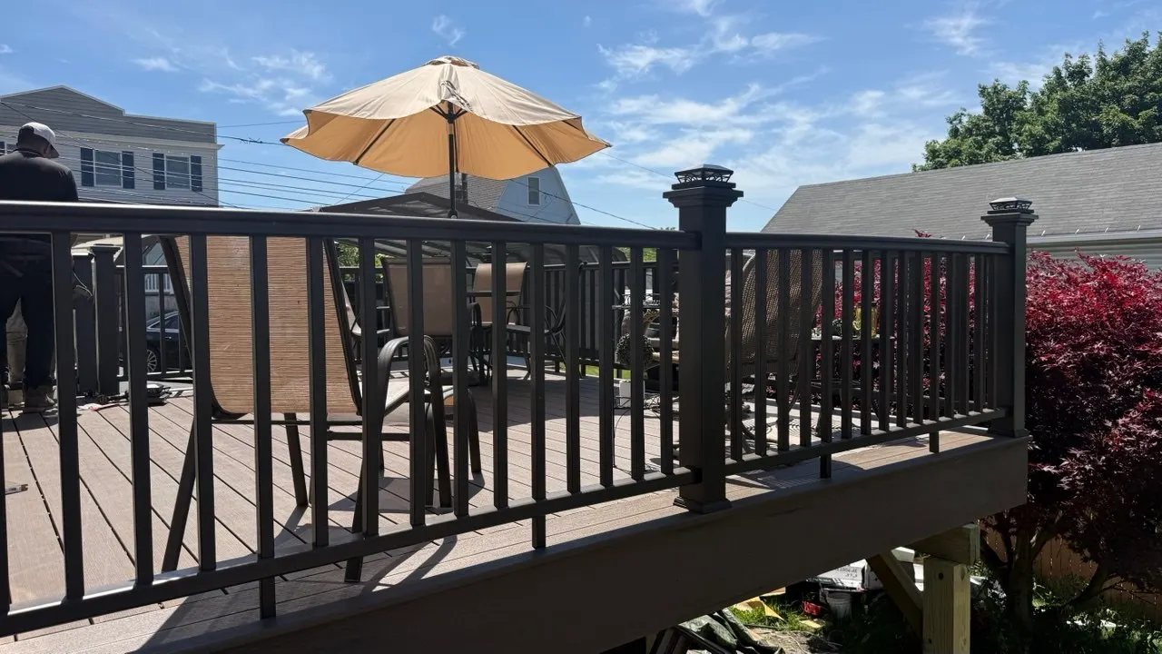 Deck stairs and landing