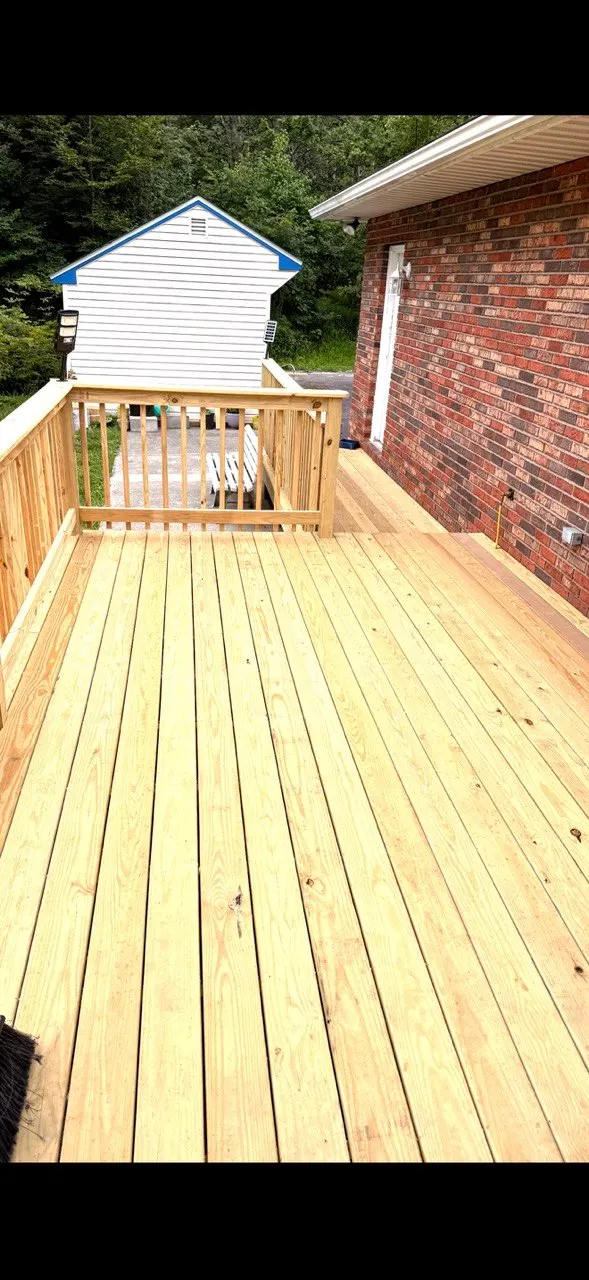 Composite deck after completion